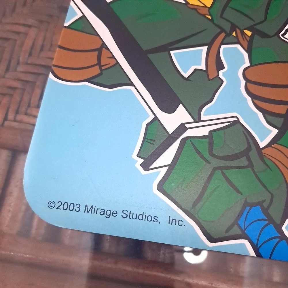 Vintage Teenage Mutant Ninja Turtles Table Placemat TMNT 2003 vinyl‎ foam Mirage